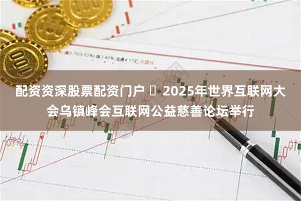 配资资深股票配资门户 ​2025年世界互联网大会乌镇峰会互联网公益慈善论坛举行